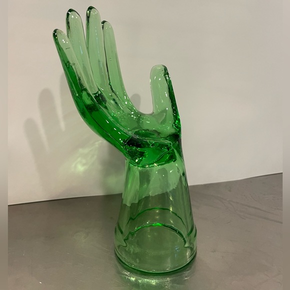 Green glass ring tree - Picture 6 of 9